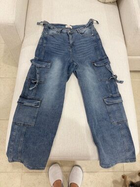 Blue Straight Leg Jeans